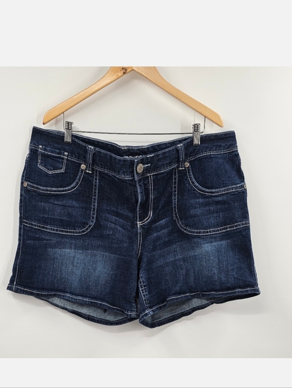 Maurices Dark Blue Jean Shorts Size 24
